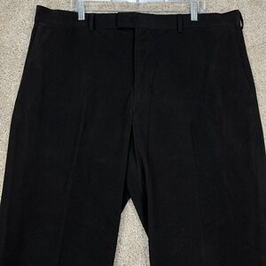 AXIST Pants Mens 40x30 Black Dress Corduroy Straight Leg Flat Front‎ Classic NEW